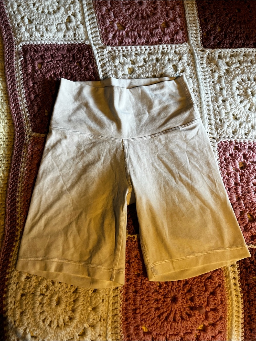 TNA Cream High-Rise Bike Shorts